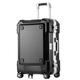 REEKOS Carry-on Suitcase Luggage Travel Suitcase Thickening Luggage with Double Wheels Hardside Carry On Suitcase Carry-on Suitcases Carry On Luggages (Color : Black, Size : 24in)