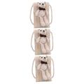 TENDYCOCO 3 Pcs Bear Mini Crossbody Bag Women Single Shoulder Bag Crossbody for Women Shoulder Bag Stylish Women Sling Bag Small Phone Pouch for Women Straw Diagonal Bag Magnetic Buckle Miss