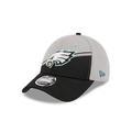 New Era Philadelphia Eagles NFL 2023 Sideline Grey Black 9Forty Stretch Snapback Cap - One-Size