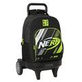 Safta NERF GET Ready – Large Backpack with Wheels, Compact Evolution, Removable, Ideal for Children of Different Ages, Comfortable and Versatile, Quality and Resistance, 33 x 22 x 45 cm, Black,