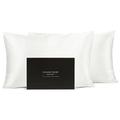 Fishers Finery 30mm 100% Pure Mulberry Silk Pillowcase Set, Good Housekeeping Quality Tested (White, Standard, 2 Pack)