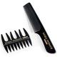 BABLOPOMADE Wide Tooth Comb For Men Curly Hair Wet Set Styling Black Made In Japan Barber (Set of 2 TypeB)