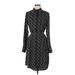 prologue Casual Dress - Shirtdress Collared 3/4 sleeves: Black Dresses - Women's Size Medium