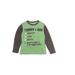 Hybrid Tees Long Sleeve T-Shirt: Green Tops - Kids Boy's Size X-Small