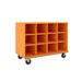 Stevens ID Systems Mobile 12 Compartment Cubby w/ Casters Wood in Orange | Wayfair 80239 Z36-232