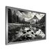 Millwood Pines Canadablack & White Mountain Reflections II On Canvas Print Metal in Gray | 30 H x 40 W x 1.5 D in | Wayfair