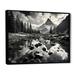 Millwood Pines Canadablack & White Mountain Reflections II On Canvas Print Metal in Gray | 24 H x 32 W x 1 D in | Wayfair