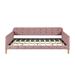 Red Barrel Studio® Tyshea Daybed Upholstered/Velvet in Pink | 28.7 H x 80 W x 41.3 D in | Wayfair 3BB47CE1FE65469381FFB0FEE887709B