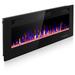 Symple Stuff Recessed & Wall Mounted Electric Fireplace w/ Remote Control & Adjustable Flame in Black | 18.1 H x 50 W x 3.86 D in | Wayfair