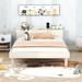 Ebern Designs Spinosa Platform Storage Bed Wood in White | 23.2 H x 41.1 W x 80.8 D in | Wayfair 91920D4C308844D9B5A32BD8B79C8DD4