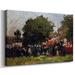 Red Barrel Studio® Festival At Argenteuil, 1872 On Canvas Print Canvas, Solid Wood in Black/Green/Red | 8 H x 12 W x 1.5 D in | Wayfair