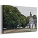 Latitude Run® The Chapel Notre-Gallery Wrapped Canvas Canvas, Solid Wood in Brown/Green/White | 12 H x 18 W x 1.5 D in | Wayfair