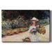 Red Barrel Studio® Young Girl In The Garden At Giverny, 1888 On Canvas Print Canvas, Solid Wood in Green/Red/White | 12 H x 18 W x 1.5 D in | Wayfair