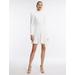 Women's Guinevere Neck-Tie Mini Dress in Cloudy White / 44 IT (US 8) | BCBGMAXAZRIA
