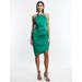 Women's Anwen Ruched Mini Dress in Green / 14 | BCBGMAXAZRIA