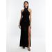 Women's Allegra Halter Gown in Black / 16 | BCBGMAXAZRIA