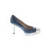 Tahari Heels: Pumps Stiletto Cocktail Party Blue Shoes - Women's Size 9 1/2 - Round Toe