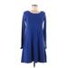 Express Casual Dress - A-Line: Blue Solid Dresses - Women's Size Medium