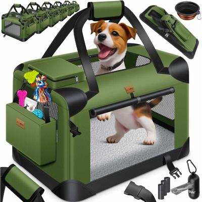 Lovpet - Hundebox Hundetransportbox faltbar Inkl.Hundenapf Transporttasche Hundetasche Transportbox Image