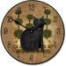Feline Time Wall Clock | Ultra Quiet Quartz Mechanism | Hand Made In Beautiful Crisp Lasting Color | Comes In 8 Sizes | 24-Inch