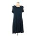 Gap Casual Dress - A-Line Scoop Neck Short sleeves: Blue Print Dresses - Women's Size Medium
