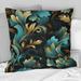 Designart "Gold And Blue Luxury Damask Symphony" Damask Printed Throw Pillow