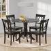 5-Piece Dining Set, 42" Round Drop-Leaf Table and Double X-Back Chairs