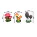 PRINxy 3-Piece Set Of Simulated Agaric Ornaments-Micro Potted Decorative Ornaments Decorative Ornaments Of Fleshy Plant Flowerpots Simulating Mushrooms Is Suitable Orange Red Brow