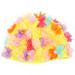 Swimming Hat for Women Flower Petals Shower Hat Retro Bath Hat Decorative Swimming Hat