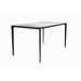 LeisureMod Avo 71" Rectangular Dining Table with Black Aluminum Legs - 28.7" H x 70.87" W x 31.49" D