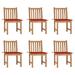 moobody Patio Chairs 6 pcs with Cushions Solid Teak Wood