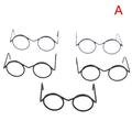 TOP-helper Great Collection 5PCS Fashion Round Frame Lensless Retro Doll Glasses For Doll