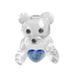 NUOLUX 1 Pc Baby Birthday Gift Blue Crystal Bear Sculpture With Heart Lover Souvenir