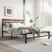 Rustic Metal Mattress Foundation Bed Frame - Brown