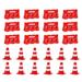 24pcs Mini Traffic Cones Fences Traffic Road Signs Playset Traffic Cones Toys