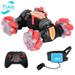 FUUY Gesture Sensing RC Stunt Car Remote Control Car 2.4GHz 4WD Hand Controlled Stunt Crawler Double Sided Rotating 360 Flip RC Truck Red