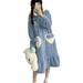 Sanrio Anime Cinnamoroll Hello Kitty Kuromi My Melody Women Plush Sleepwear Loungewear Cartoon Cute Hooded Pajama Robe Girl Gift
