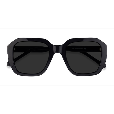 Female s square Black Acetate Prescription sunglasses - Eyebuydirect s Azalea