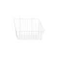 White Wire Grid Basket For Wire Grid With 4 Inch Slanted Front - 12 L X 12 W X 8 D - Set Of 2