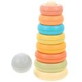 5 Sets of Silicone Stacking Rings Creative Stackable Rings Toys Toddlers Colored Stacking Ring Toys