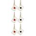 3 Pairs Poker Earrings Womens Dangling Dice for Trendy Modern Playing Cards Miss