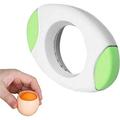 Egg Topper Cutter Egg Shell Opener Stainless Steel Boiled Egg Cutter Egg Topper Separator Tool for Quickly Cutting Off the Tops of Cooked Eggs (Green)