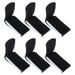 Snowboard Strap 6Pcs Skiing Board Bindings Snowboard Fixing Straps Outdoor Skis Accessories (Black)