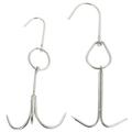 HOMEMAXS 2pcs BBQ Grill Hanger Meat Hanging Hooks Stainless Steel Pork Meat Hooks