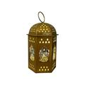 Tuphregyow LED Mini Lantern - Ramadan and Christmas Decoration - Hanging Lanterns with Candles - Perfect for Wedding Table Centerpiece and Home Decor Gold