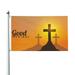 Happy Good Friday Day Garden Flags 3 x 5 Foot Polyester Flag Double Sided Banner with Metal Grommets for Yard Home Decoration Patriotic Sports Events Parades