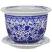 Blue and White Porcelain Flowerpot Pots for Plants Indoor Garden Planter Urns Office