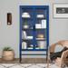 Display Cabinet Bookcase with Glass Doors and Adjustable Shelves Sideboard Furniture for Living Room Kitchen