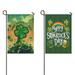 Happy St. Patrick s/Easter Day Yard Flags Irish Outdoor Flag Happy Leprechaun Greenery Yard Flags12.5 Ã—18 Linen Vertical Double Sided Welcome Flags for Home Garden Decor 2PCS