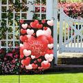 Riforla Valentine s Day Garden Flags Outdoor Decorative Supplies Patio Grassland Festival Atmosphere Setting Supplies Black